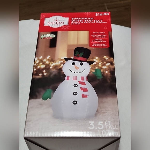 Holiday Time Red Inflatable Snowman Kit - Picture 1 of 2